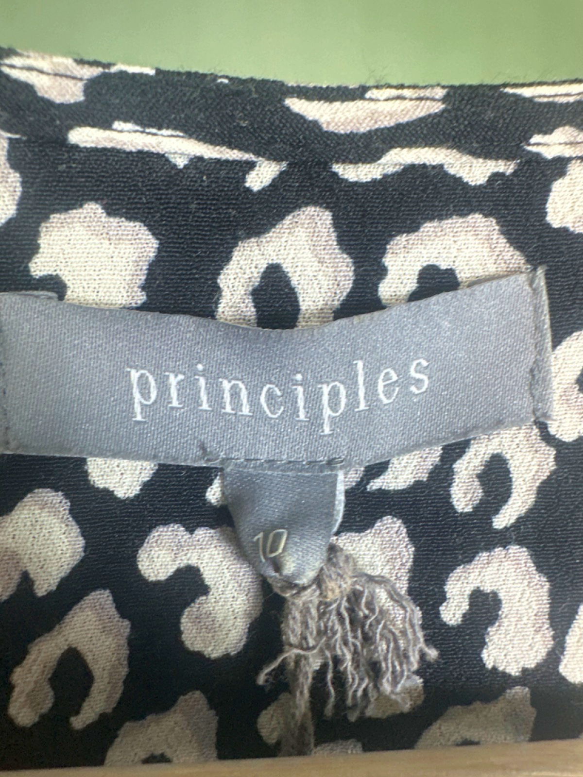 Principles Black Animal Swing Dress UK 10