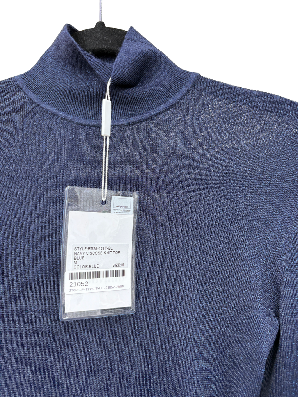 Self-Portrait Blue Viscose Knit Top UK M