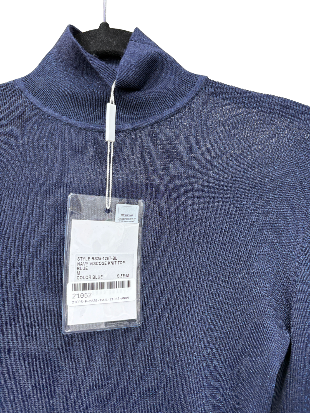 Self-Portrait Blue Viscose Knit Top UK M