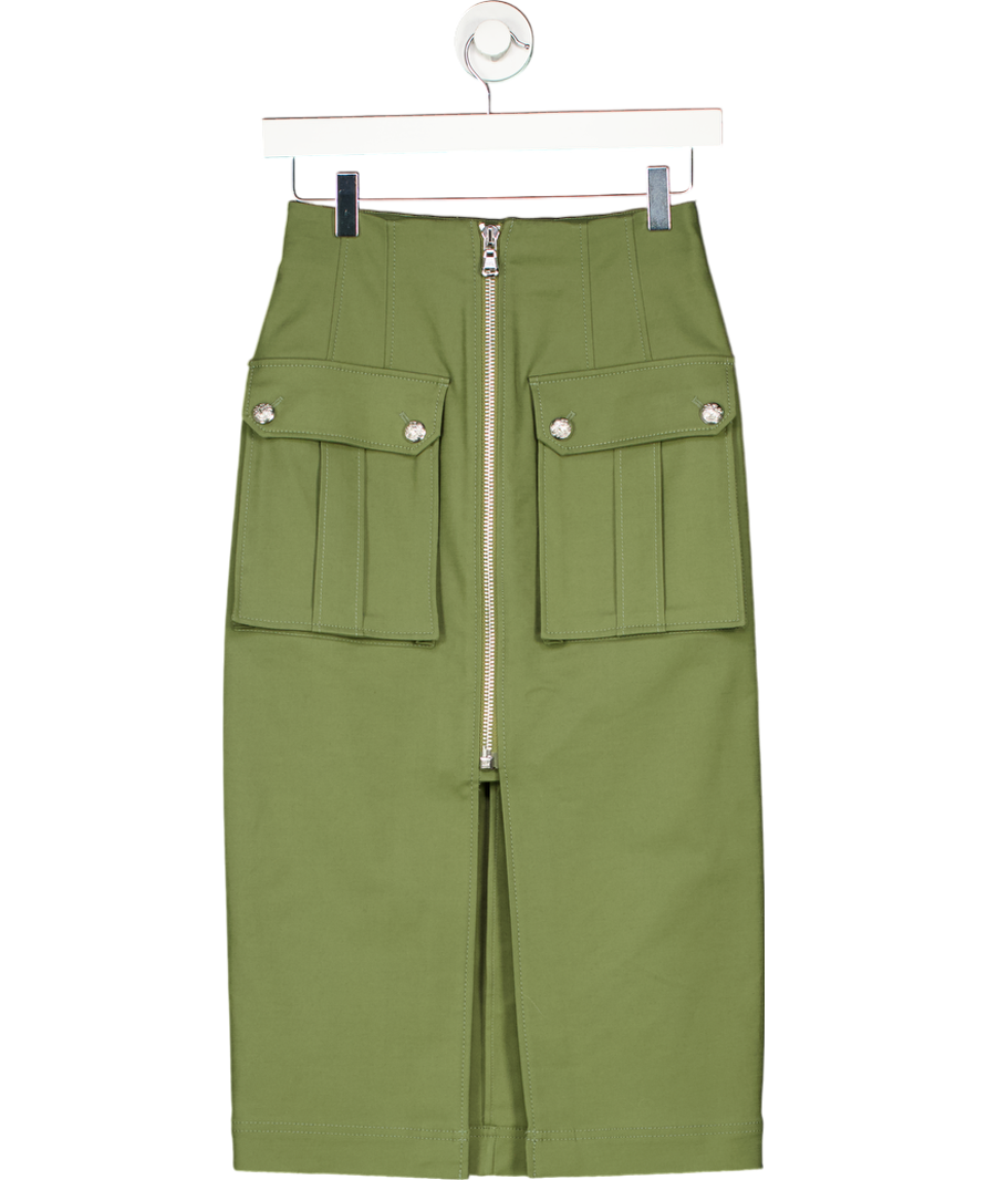 Veronica Beard Green Dallas Cargo Pencil Skirt UK 4