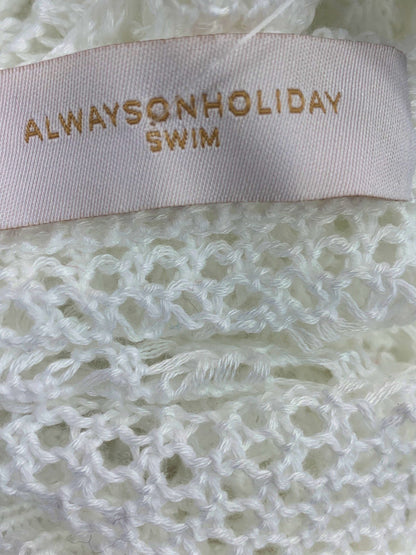 AlwaysOnHoliday White Crochet Knit Swim Cover Up M