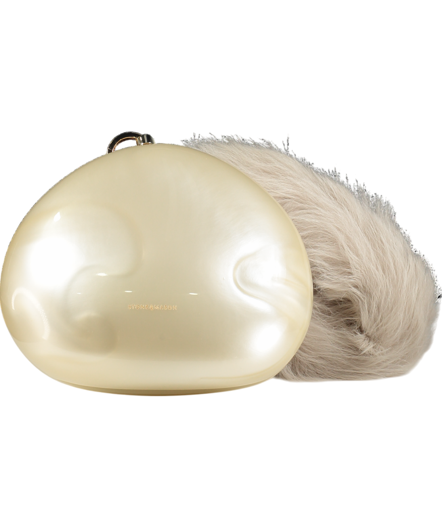 Stone & Mason Cream The Fluffy Pearl Stone Bag