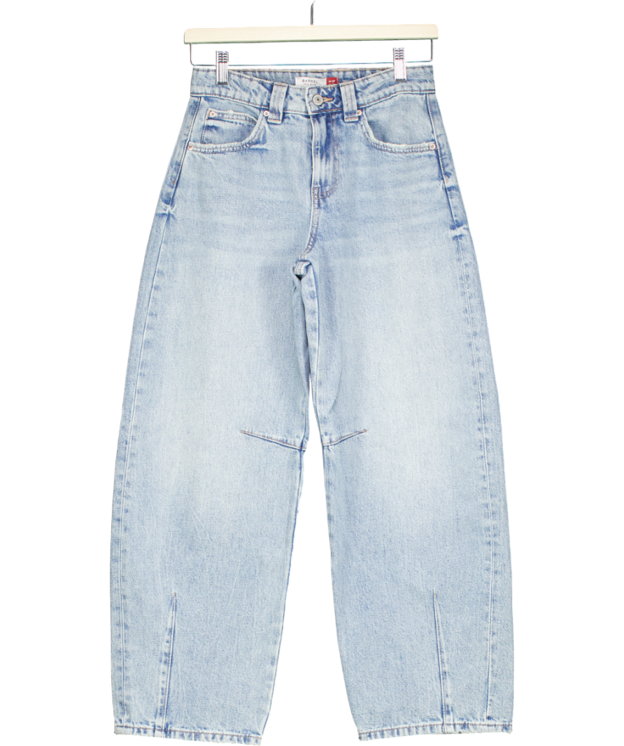 Next Blue Barrel Mid Rise Jeans UK 6