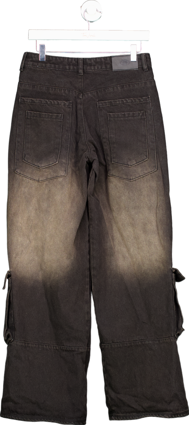 Luxe To Kill Black Cargo Trousers UK 8