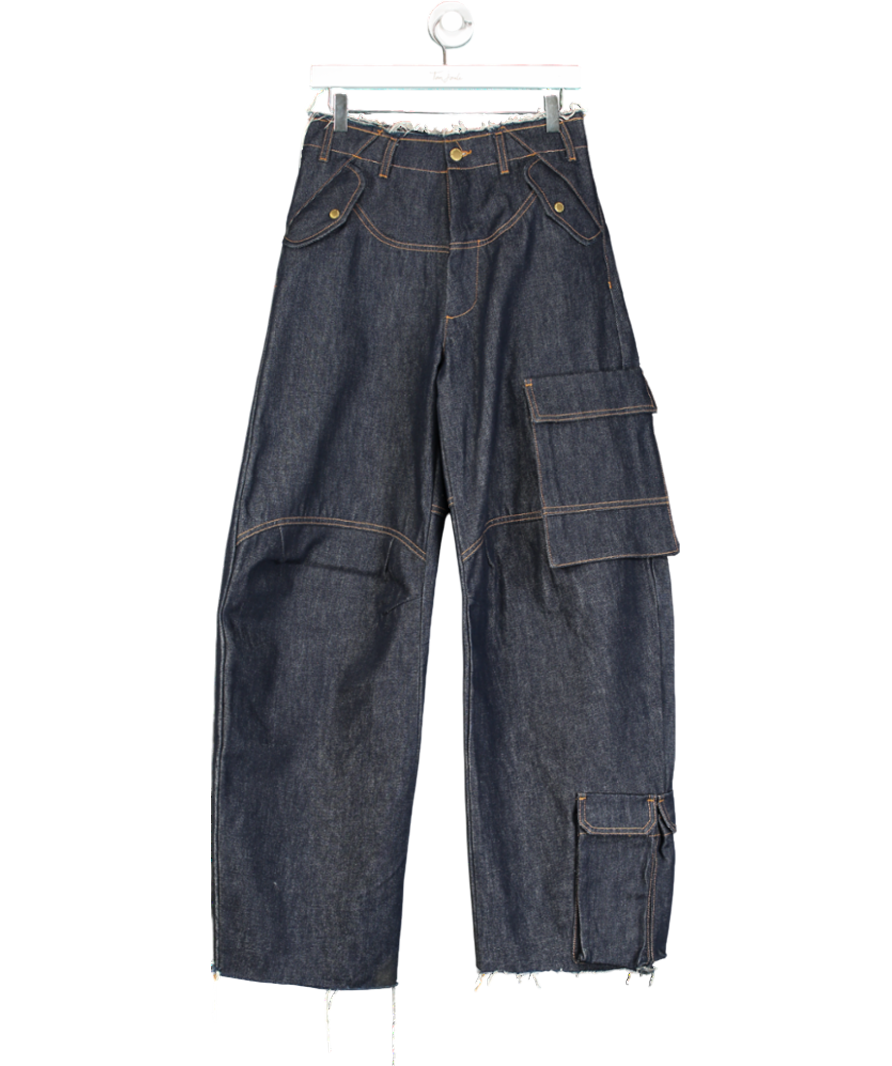 DarkPark Blue High Waist Cargo Jean W26
