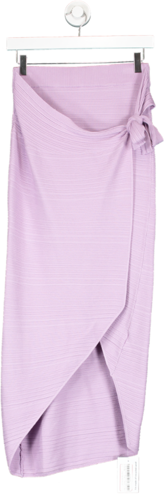 oscar Purple Knitted Wrap Maxi Skirt UK S