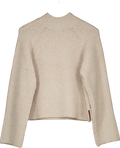 NEW LOOK  Ivory Knitted Turtleneck Soft Knit Jumper With Side Splits UK M