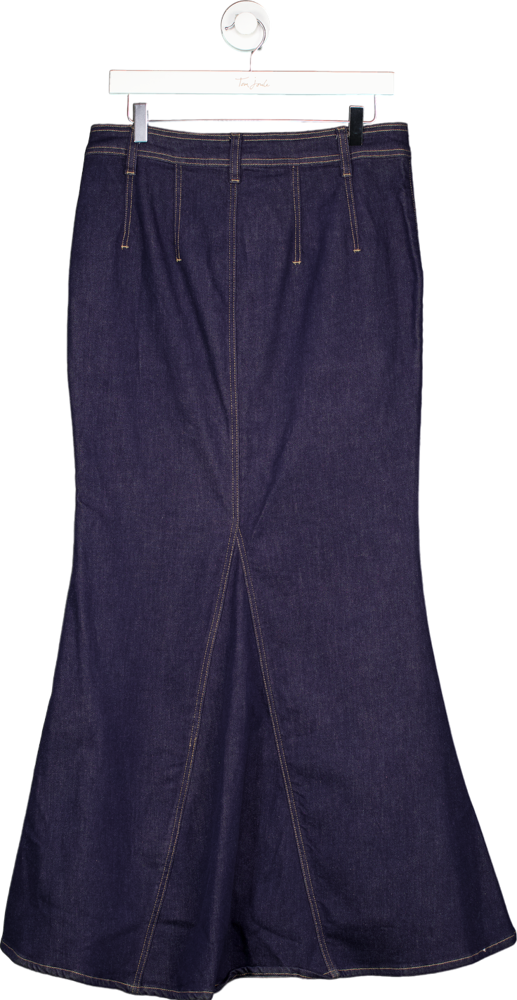 Karen Millen Stonewashed Stretch Denim Maxi Skirt UK 10