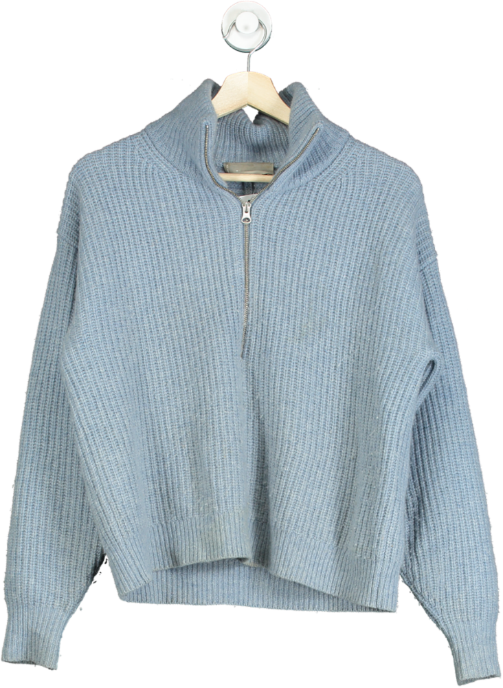 Everlane Blue Half-Zip Jumper UK XS