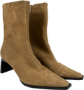 Topshop Beige Nadie Real Suede Chisel Toe Ankle Boot UK 5 EU 38