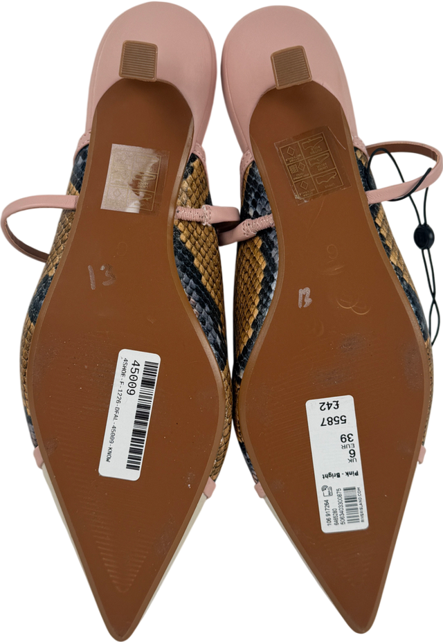 River Island Multicoloured Toe Cap Court Shoes UK 6 EU 39 👠