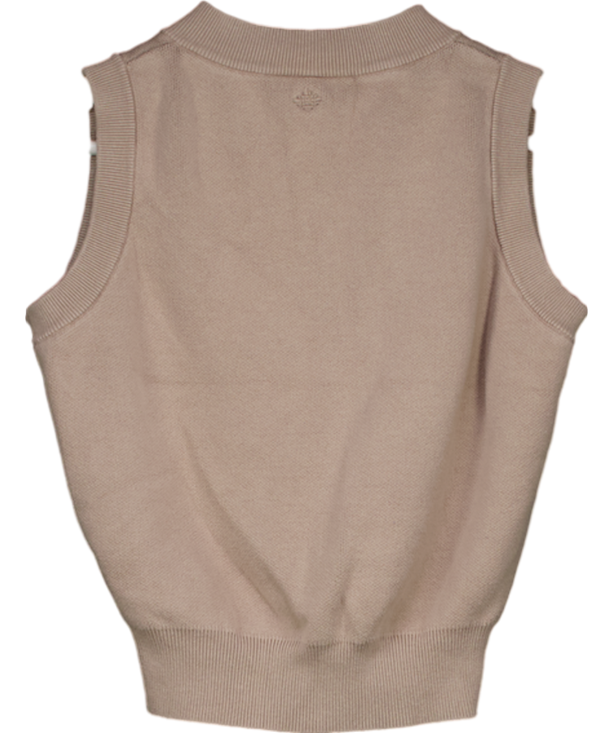 The Couture Club Beige Knit Button Through Top UK 8