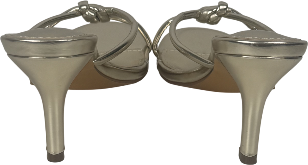 White Fox Metallic Mary Mules Champagne UK 7 EU 40 👠