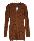 BLK.BLZ Brown Lace Dress UK 10