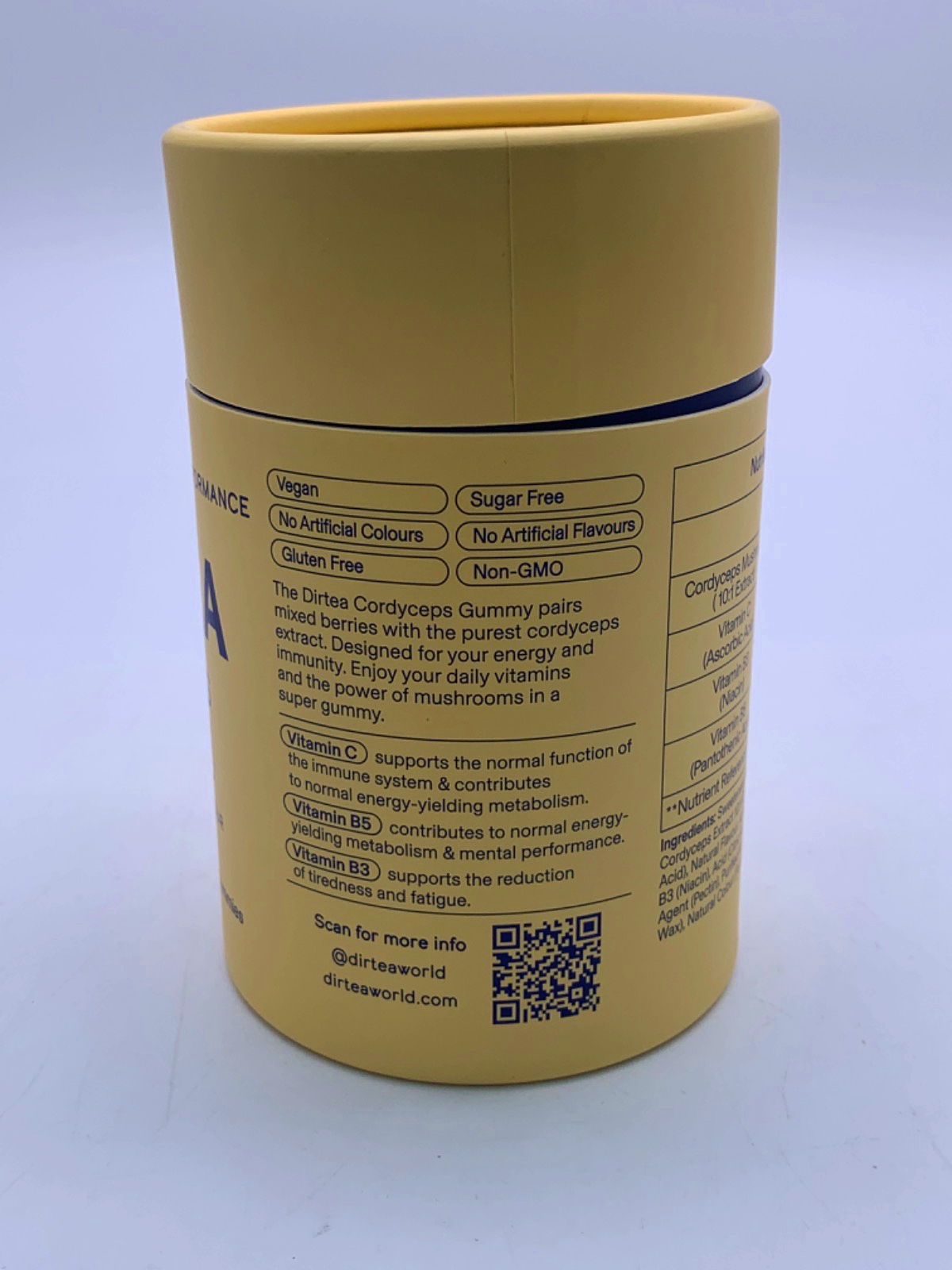DIRTEA Gummies Cordyceps Mixed Berries Flavour 60 Gummies