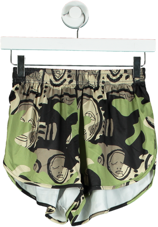 Patrick Church Green Camo Print Shorts UK S