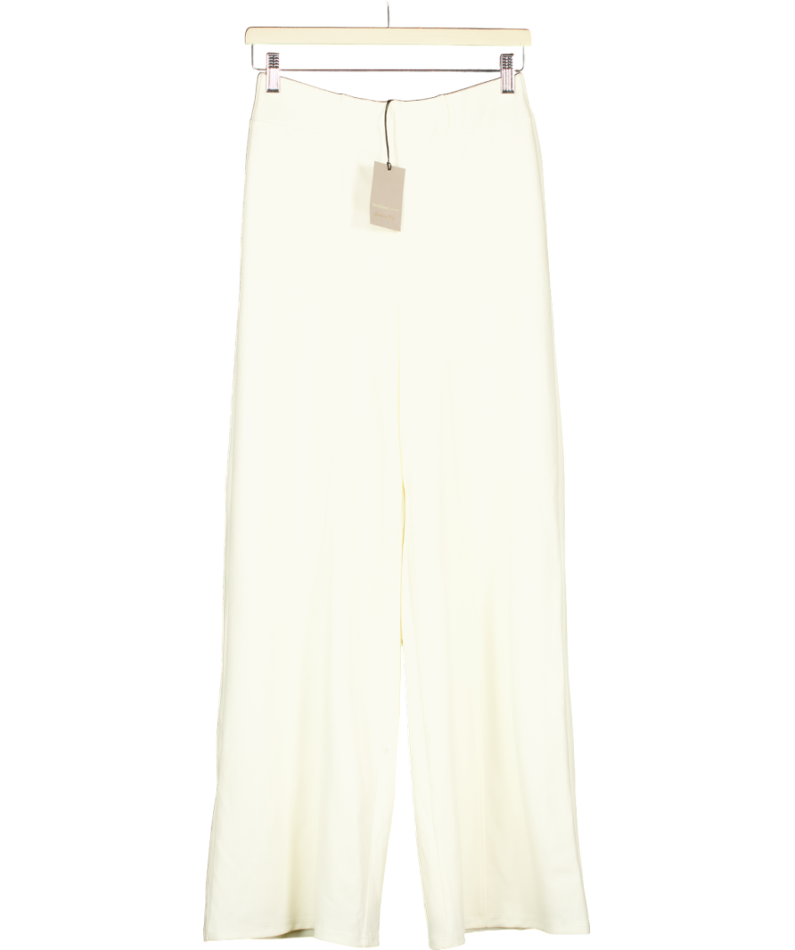 River Island Cream Soft Wide Leg Trousers UK 6