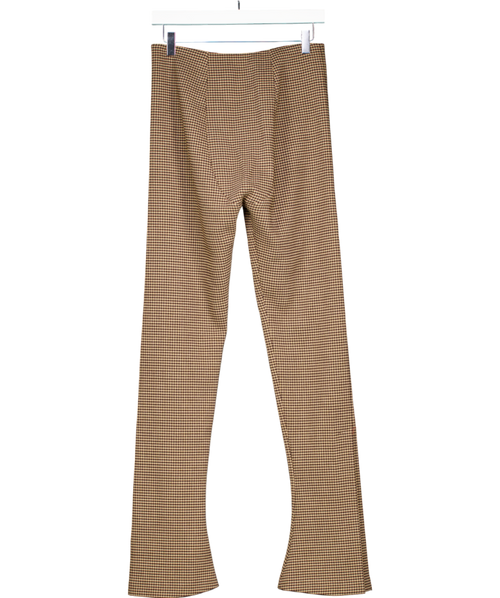 a.w.a.k.e mode Brown Trousers With Side And Frontal Slits Gingham Eu 36 UK 8