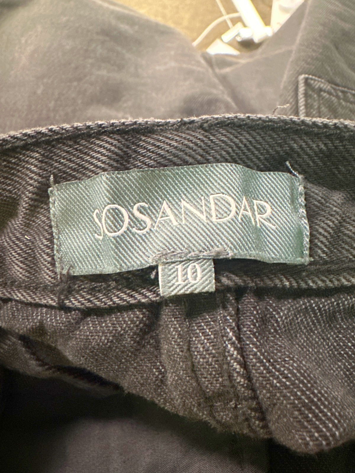 Sosandar Charcoal Long Line Skirt with Split UK 10