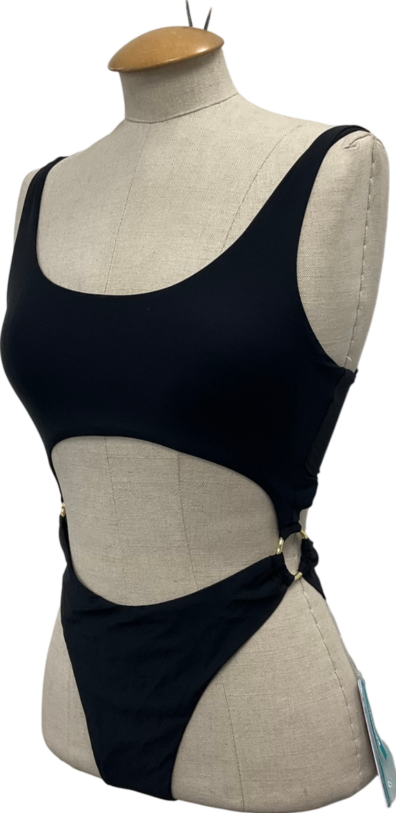 Guess Black Cut Out Swimsuit UK S