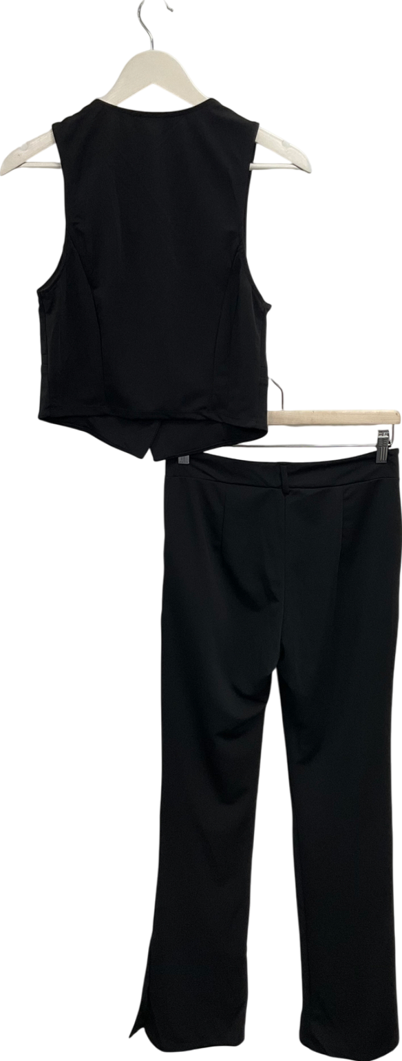 Iris Black Trouser And Waistcoat Set UK S