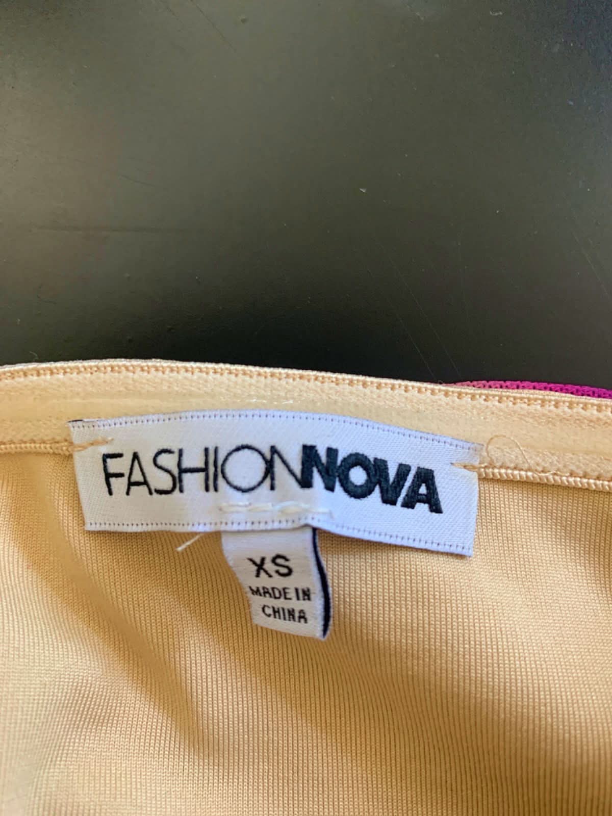 Fashion Nova Multicolour Strapless Ruched Dress XS