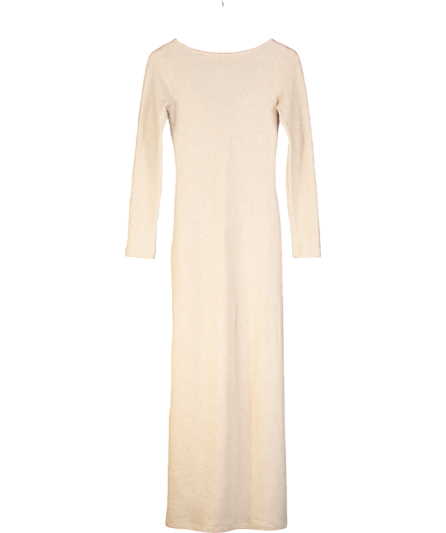 ASOS Beige Design Supersoft V-back Maxi Dress UK S