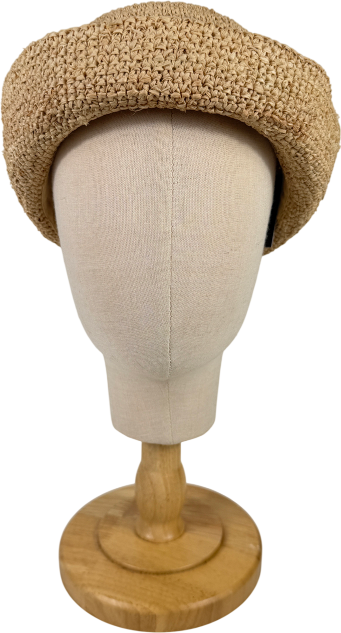 cos Beige Straw Bucket Hat UK M/L