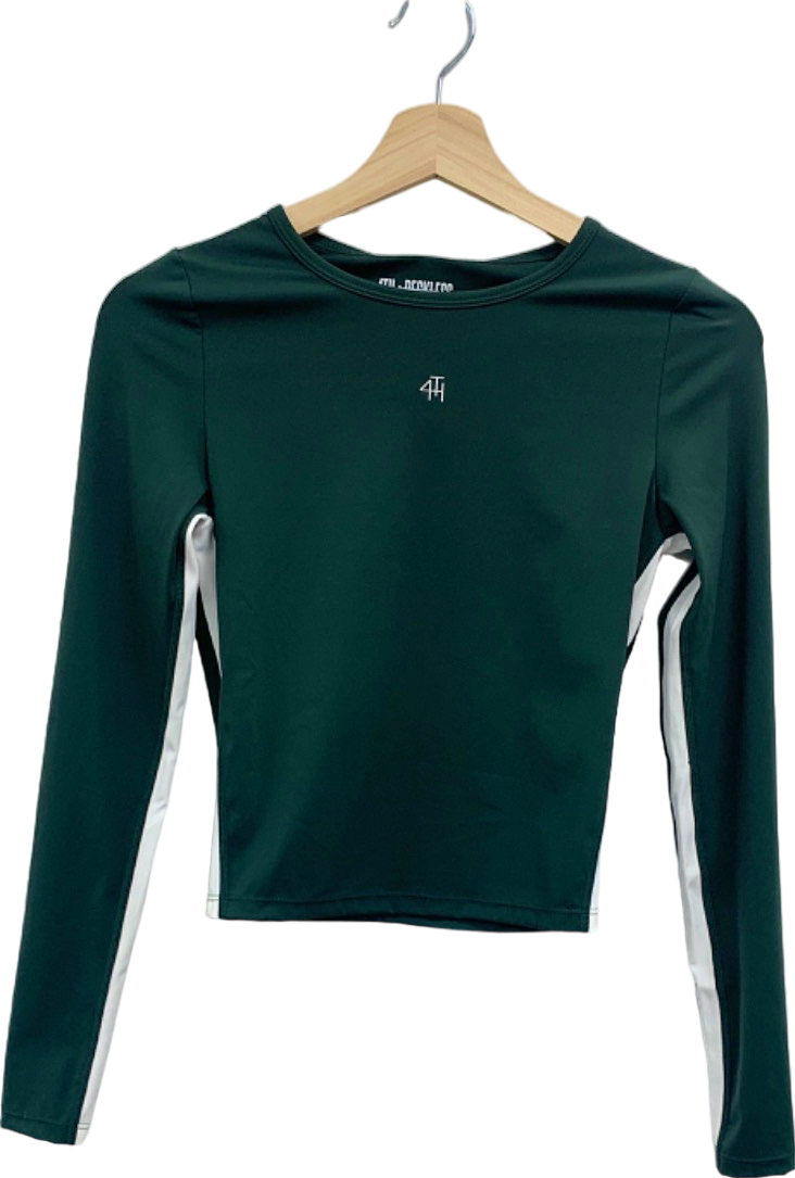 4th & Reckless Forest Green Abby Active Top UK S