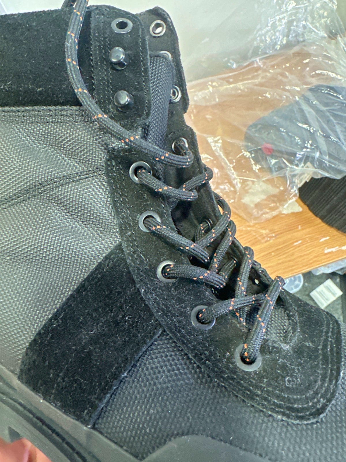 Hunter Black Lace-Up Boots UK 9