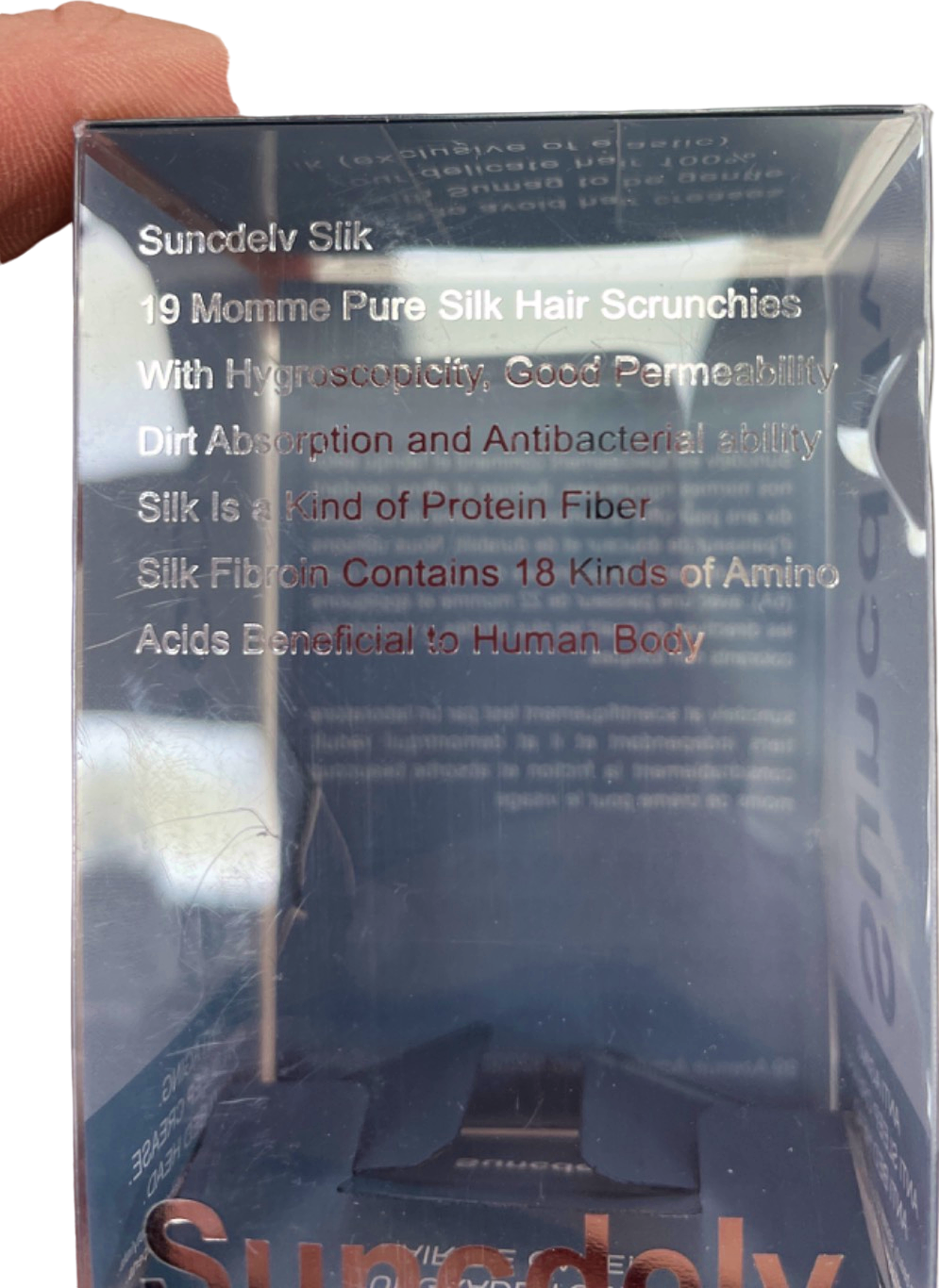 .Silk Black/White/Pink Pure 100% Silk Hair Scrunchies Set of 3