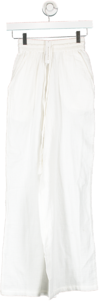 Accessorize Crinkle Beach Trousers White UK XS
