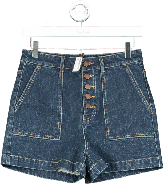 WYSE LONDON Blue Denim Shorts UK 8