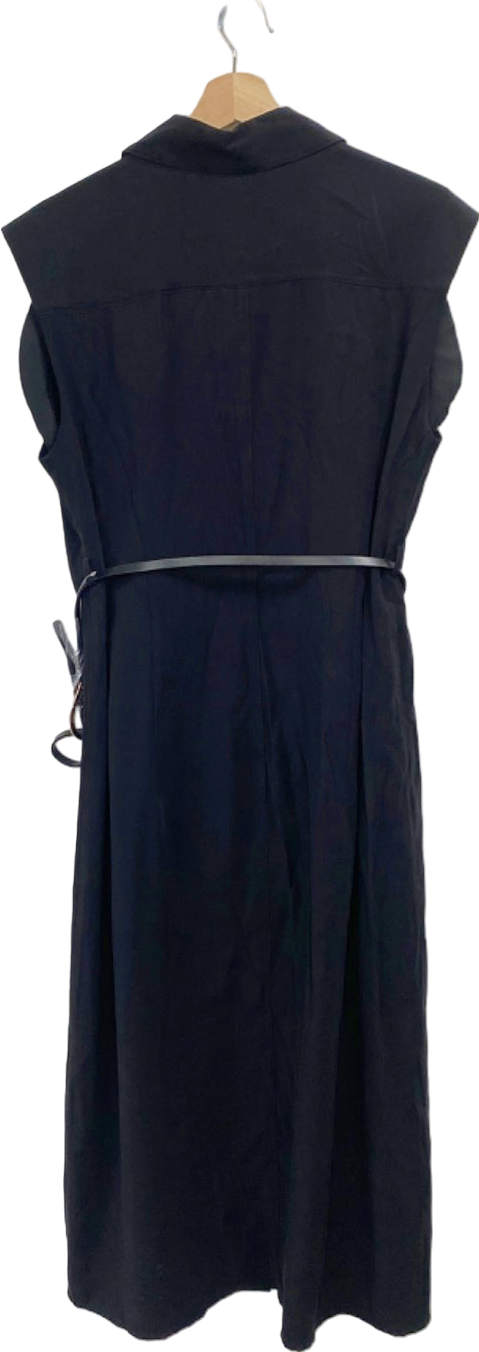 Mango Black Midi Shirt Dress UK L