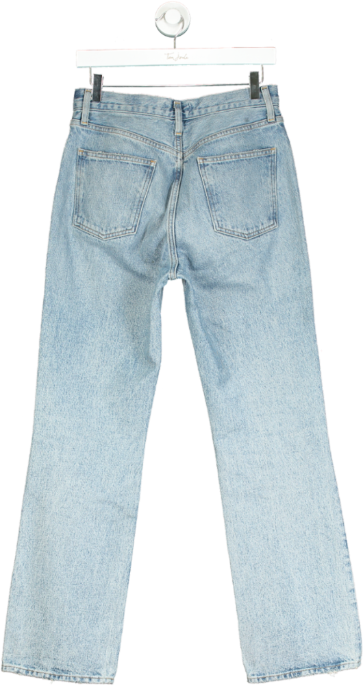 AGOLDE Light Blue High-Rise Straight Jeans UK W28