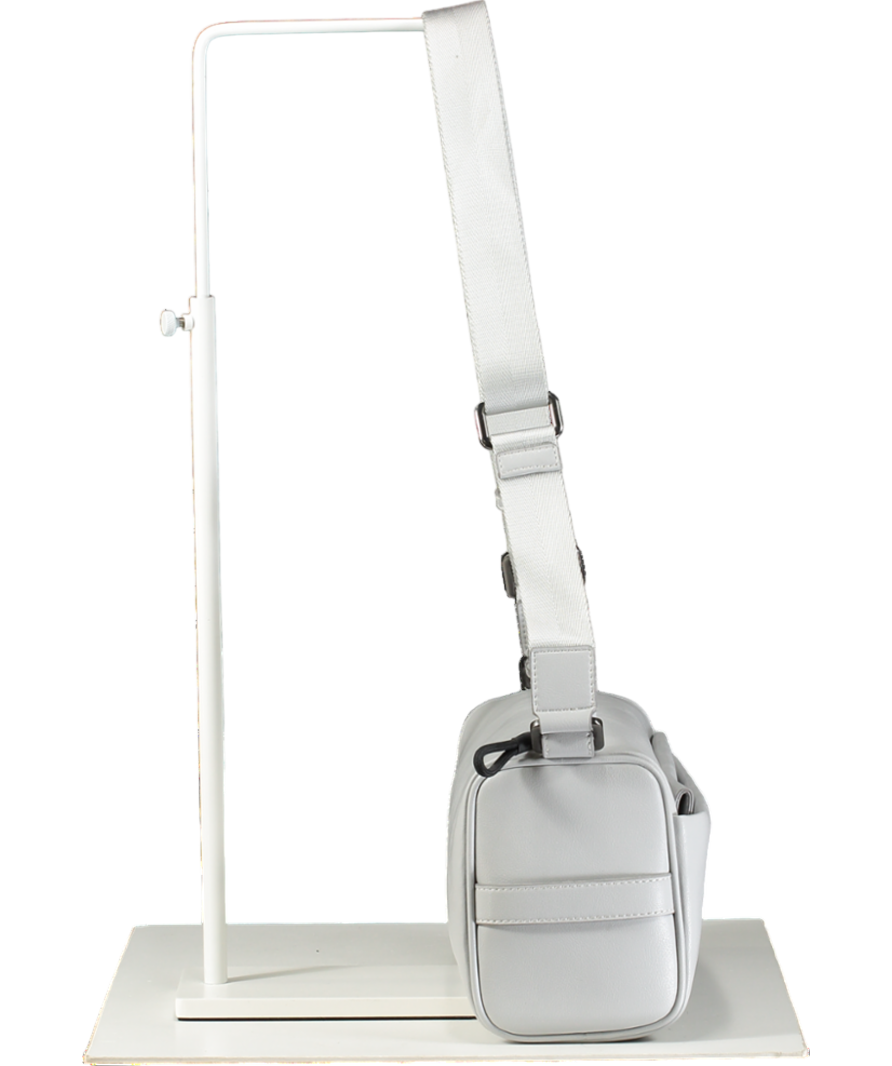 Pedro Grey Leather Messenger Bag One Size