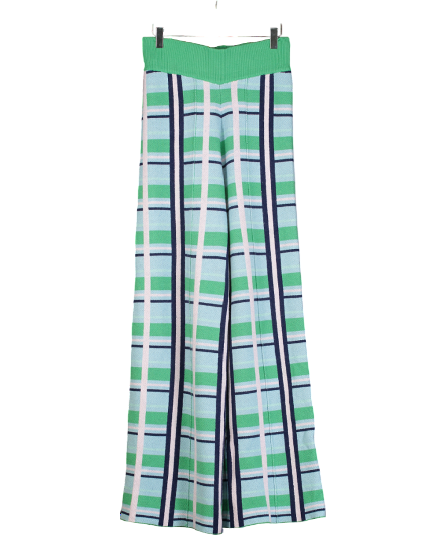 Paper London Multicoloured Checked Wool Knit Trousers UK M