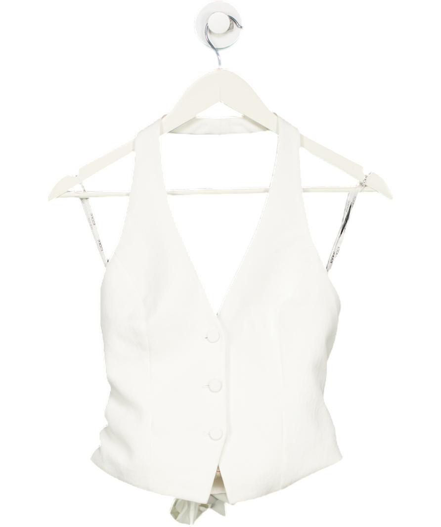 Kookai White Oyster Vest Top UK 4