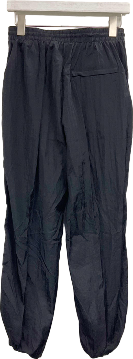Black nylon joggers sales