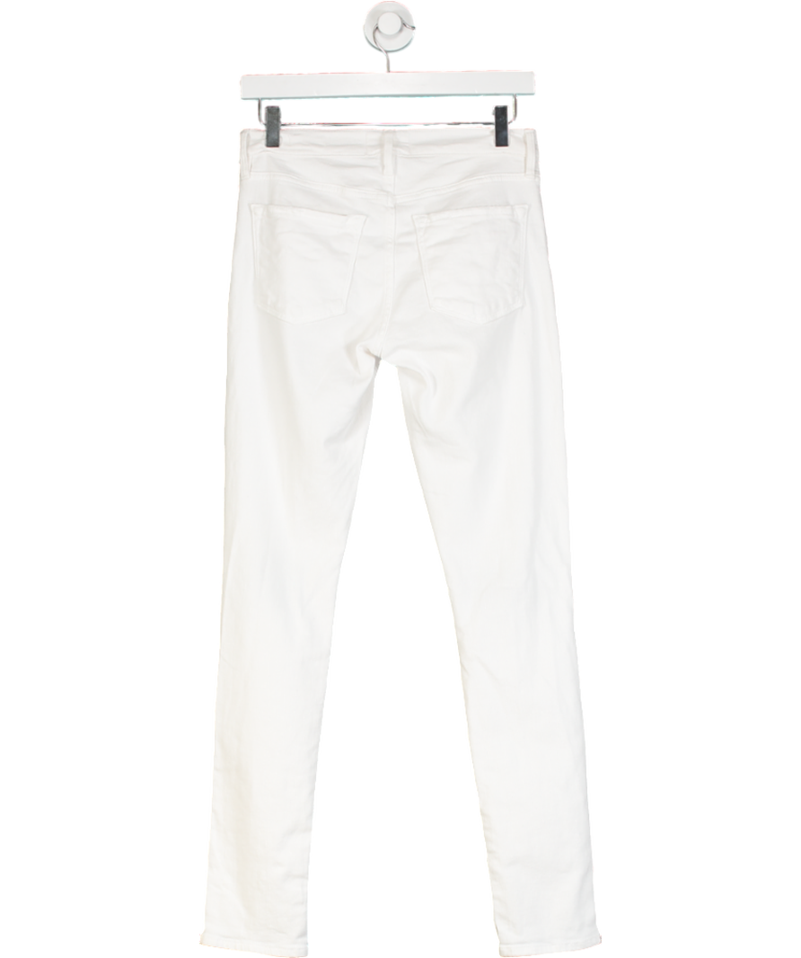 FRAME Frame Denim Le Garçon White Oleander Distressed Denim Boyfriend Jeans W23