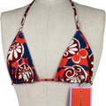 LA DOUBLEJ Multicoloured Moonflower Reversible Bikini Top UK M