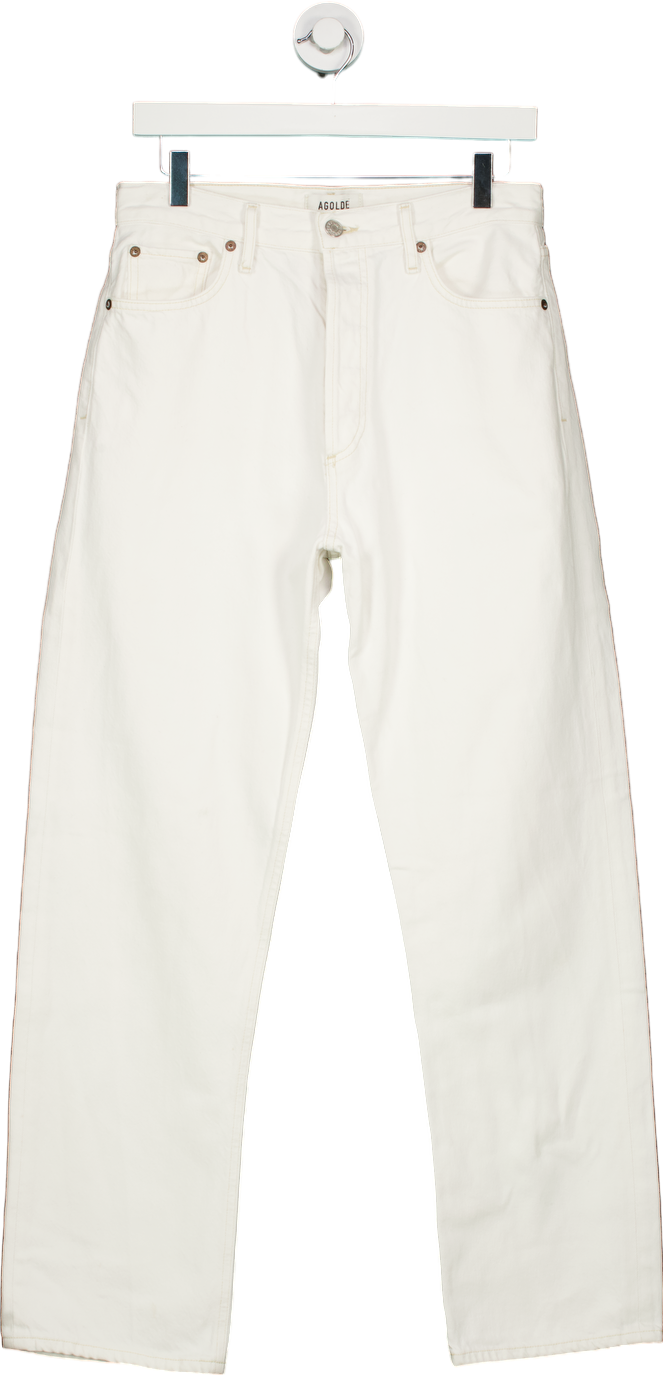 AGOLDE White 90's High Rise Jeans UK W28