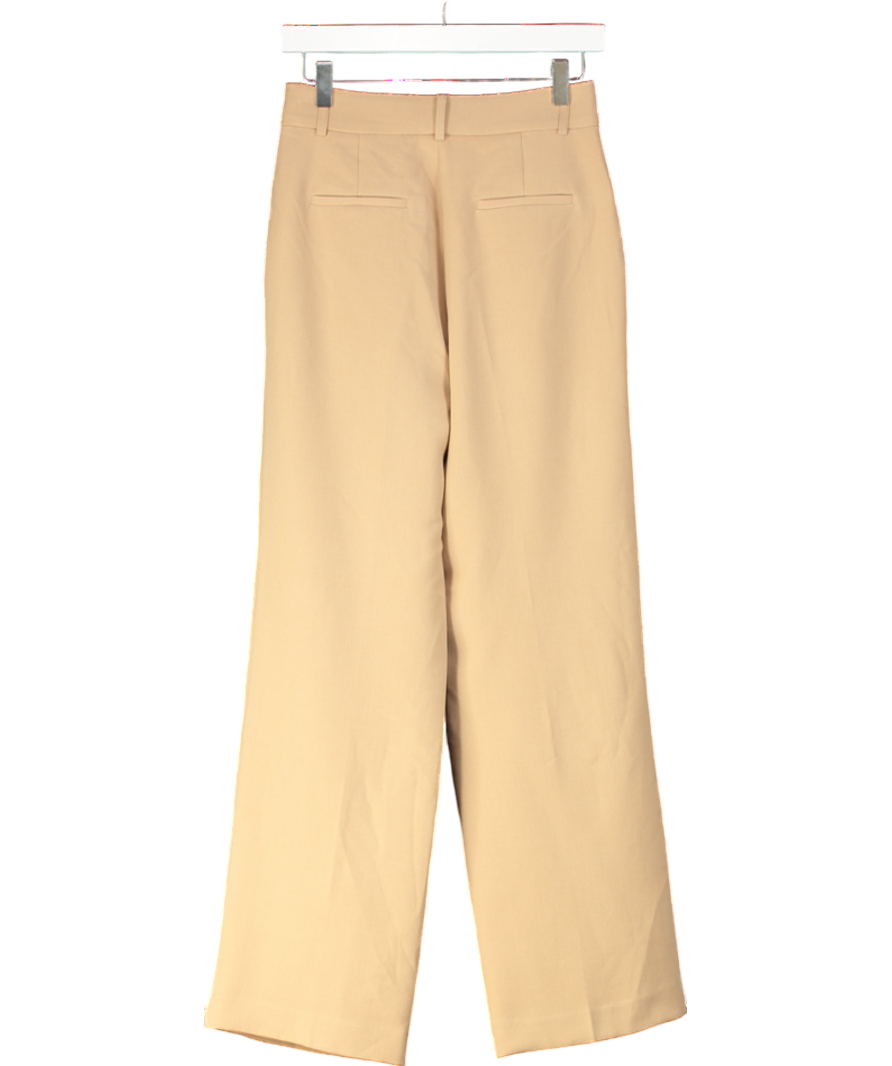 FOREVER NEW Beige Mila Wide-leg Trousers UK 8