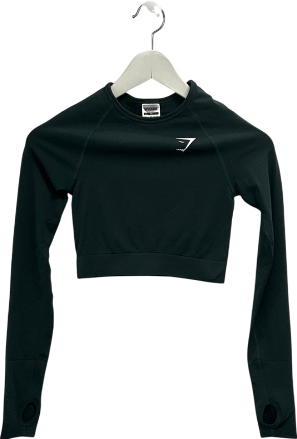 gymshark Green Vital Seamless Crop Top 2.0 UK XS