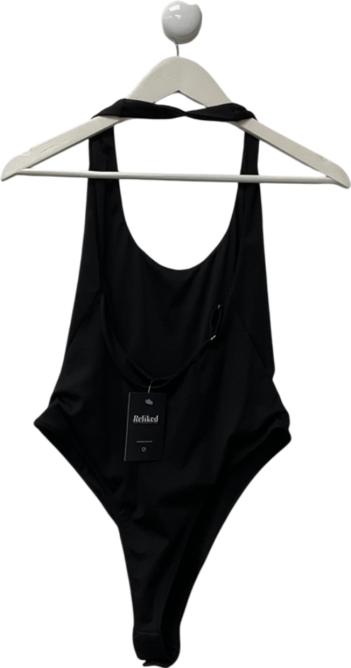 White Fox Black Atomic Interest Bodysuit UK L