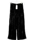 WAT. THE BRAND Black Velvet Wide Leg Trousers UK XS