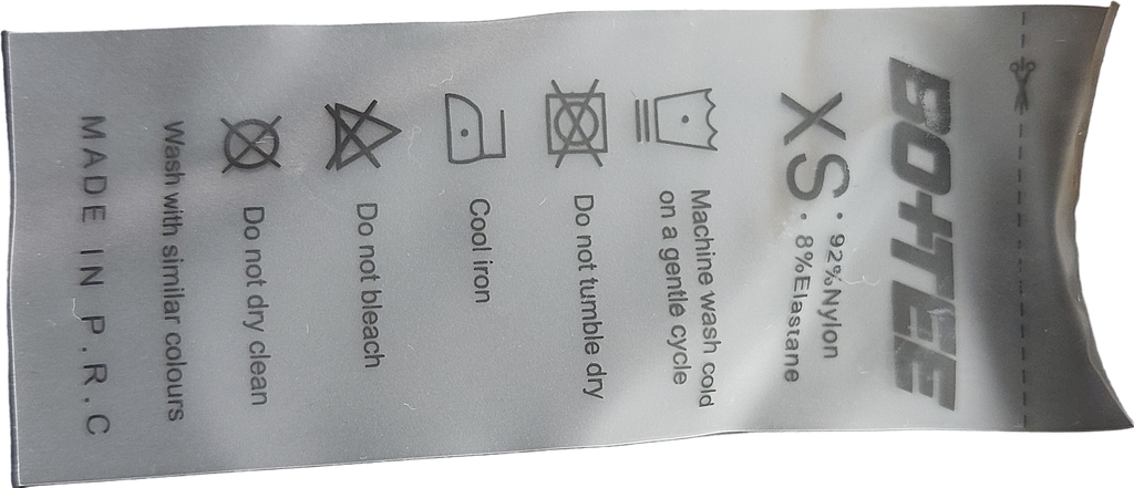 Bo + Tee Black Cropped Tee UK XS