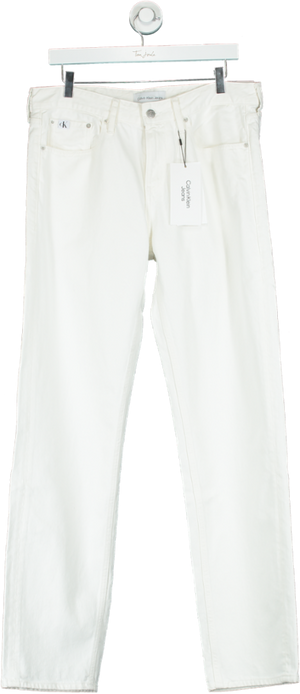 Calvin Klein Jeans 90s Straight Jeans Denim Light White W30    