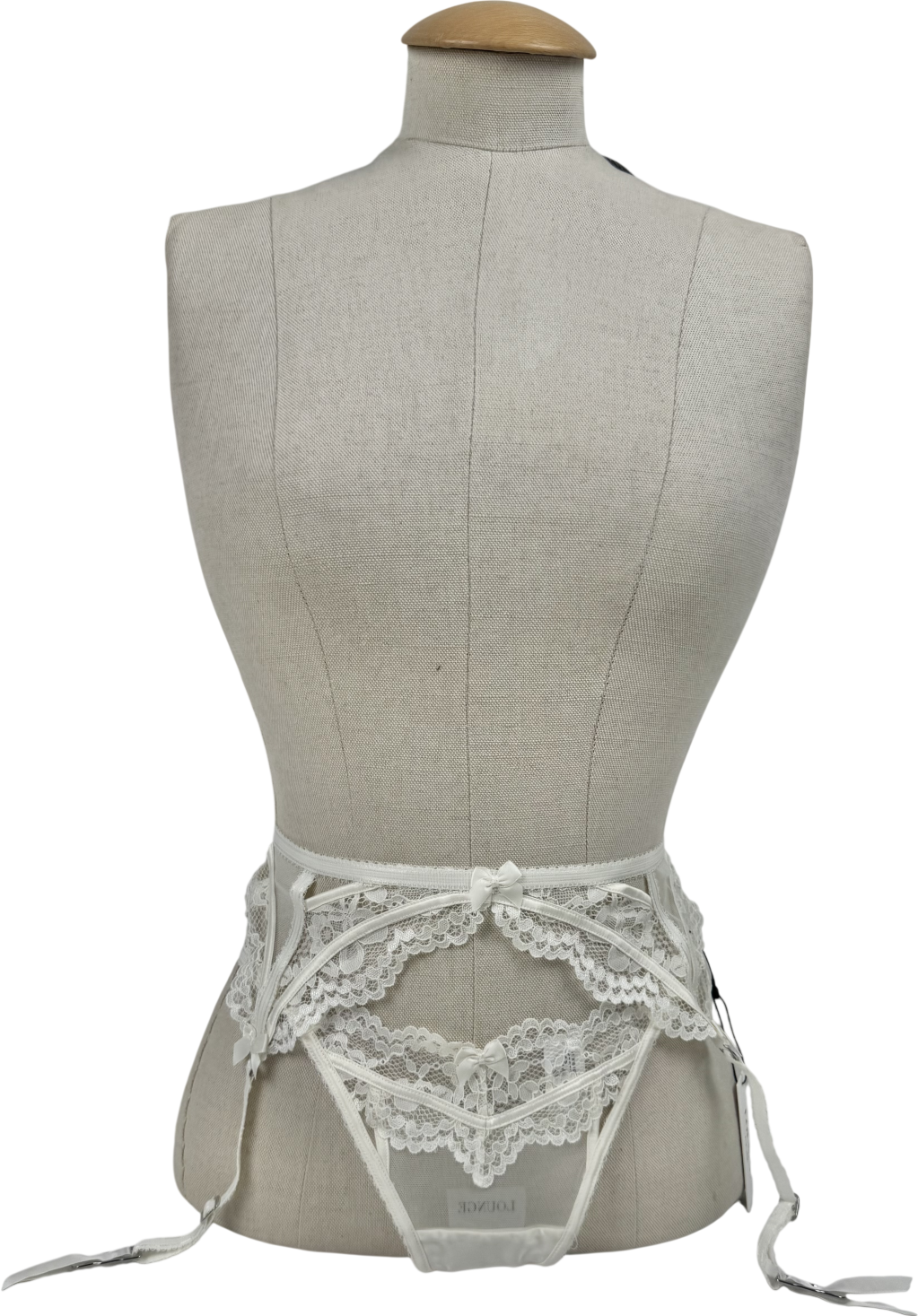 Lounge Underwear Cream Blossom Intimates Suspender & G-string (set) UK S