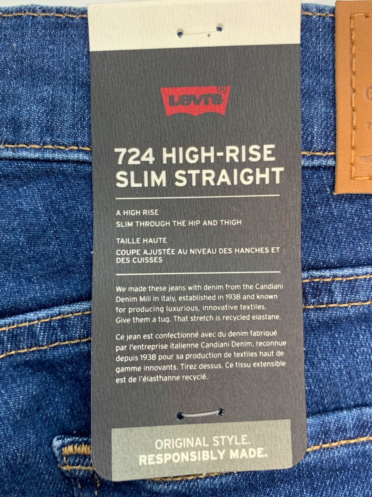 Levi's Blue 724 High-Rise Slim Straight Jeans W31